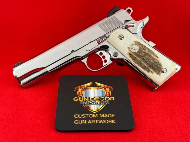 A customized gun grip with texture.