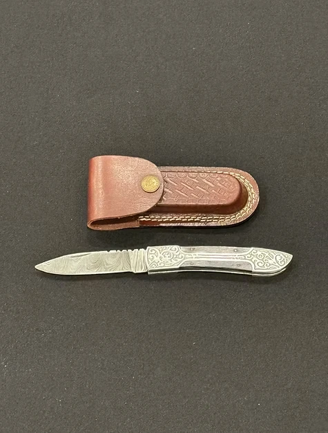 A foldable pocket knife. 
