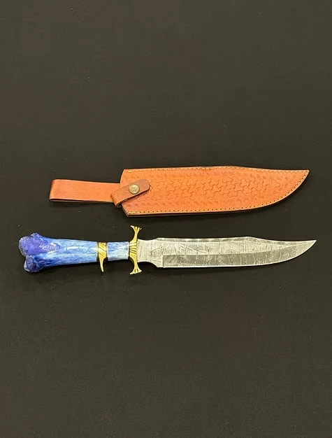 A unique-colored Bowie knife.
