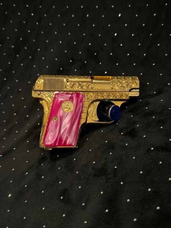 Custom gun grips on personal firearm by Gun Décor Emporium.