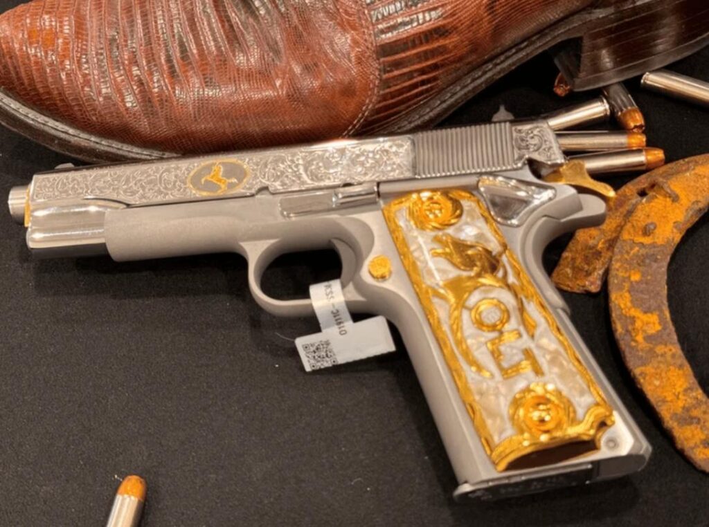 Nickel electroplating on firearm by Gun Décor Emporium.